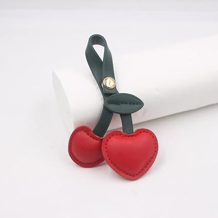 Heart Cherry Pendant – Creative Keychain, Fashion Bag Charm, Romantic Gift