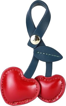 Heart Cherry Pendant – Creative Keychain, Fashion Bag Charm, Romantic Gift