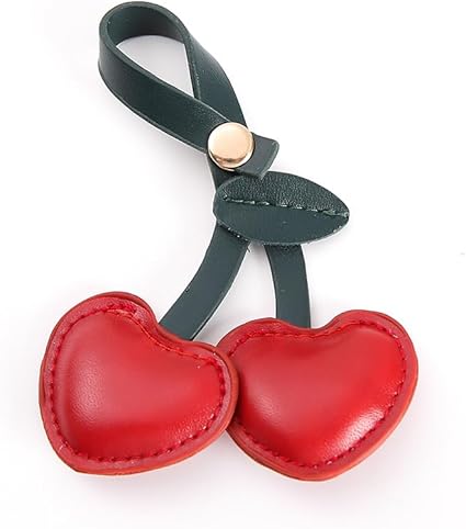 Heart Cherry Pendant – Creative Keychain, Fashion Bag Charm, Romantic Gift