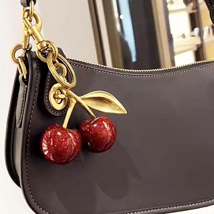 Cherry Keychain – Cute Fruit Pendant, Fashion Bag Charm Accessory (12cm/6cm)